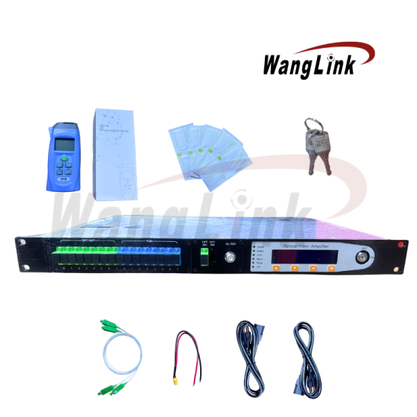 1550NM EDFA 8 PORTS, XGSPON, 77 SERIES, WDM, OUTPUTS: 8*23DBM, 1U, JDSU/LUMENTUM PUMP LASER, CONNECTORS: SC/APC, SC/UPC DUAL POWER SUPPLY: 110-240VAC (50/60HZ), WITH FAN COOLERS, RF TEST, RJ45 PORT, WLK