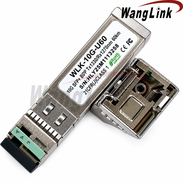 SFP+ TRANSCEIVER, 10G, SM SINGLEFIBER 1270T/1330R, 1330T/1270R A/B 60KM, LCCONNECTOR, DDM CLASS 1 LASER, WLK-10G-U-60/WLK-10G-D-60