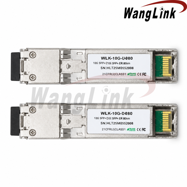 SFP+ TRANSCEIVER, 10G, SM SINGLEFIBER 1310T/1550R, 1550T/1310R A/B 80KM, LCCONNECTOR, DDM CLASS 1 LASER, WLK-10G-U-80/WLK-10G-D-80