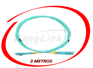 PATCHCORD LC-LC - 3 METROS OM3, 3MM, LSZH, MM, DUPLEX AQUA