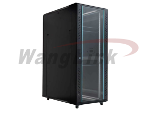 WLK-6942U GABINETE DE PISO 42RU PUERTA DELANTERA VIDRIO Y POSTERIOR MICROPERFORADO 600MM ANCH X PROF 900MM ALT X 2000MM