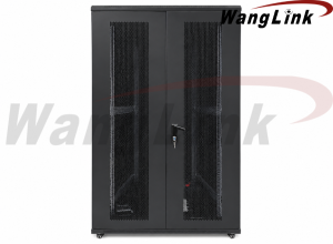 WLK-8242U GABINETE DE PISO 42RU PUERTA DELANTERA VIDRIO Y POSTERIOR MICROPERFORADO 800MM ANCH X PROF 1200MM ALT X 2000MM