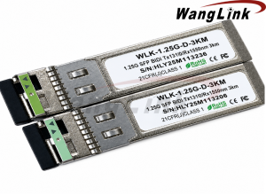 SFP TRANSCEIVER, 1.25G, SM SINGLEFIBER 1310T/1550R, 1550T/1310R A/B 3KM, LCCONNECTOR, DDM CLASS 1 LASER, WLK-SFP-U-3/WLK-SFP-D-3